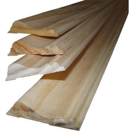 ALEXANDRIA MOULDING Alexandria Moulding 0W390-20096C1 8 ft;. Chair Rail Solid Pine Moulding; Pack Of 4 556928